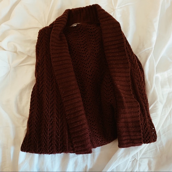 Charlotte Russe Sweaters - Burgundy Cardigan